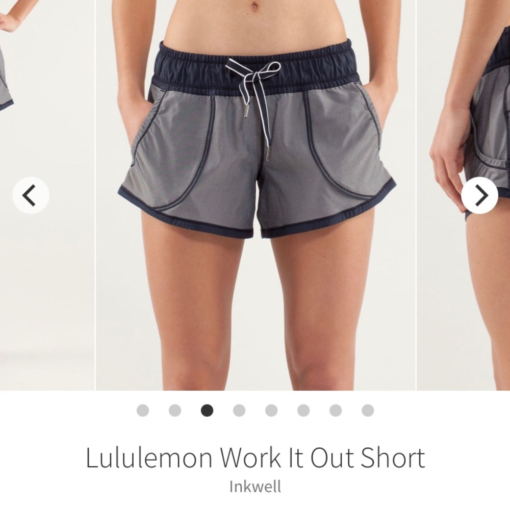 Lululemon Work It Out short size 4. Color Inkwell.